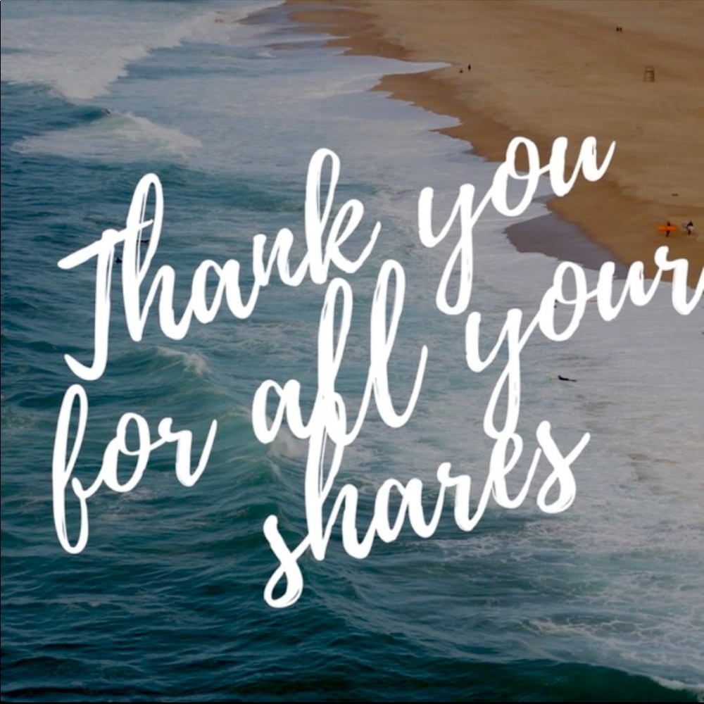 Thank you for all your love and shares.